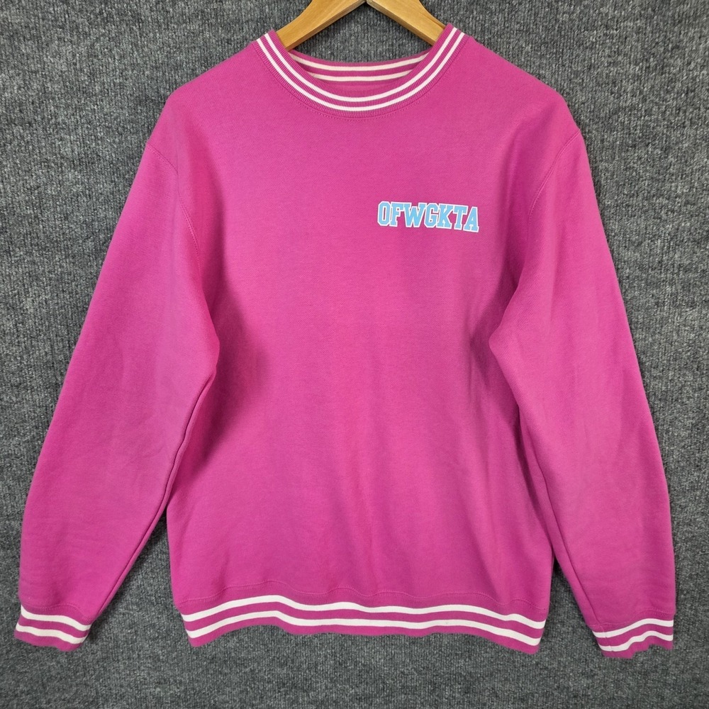Odd Future Pink Sweatshirt M OFWGFTA Donut Logo Tyler The Creator Earl Shirt Top